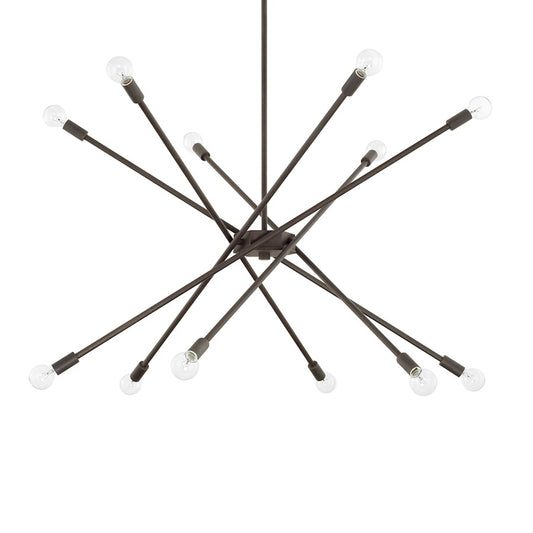 Capital Lighting 12 Light Chandelier, Nordic Grey - 425601NG