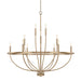 HomePlace by Capital Lighting Greyson 12 Light Chandelier, Aged Brass - 428501AD