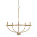 HomePlace by Capital Lighting Greyson 5 Light Chandelier, Aged Brass - 428551AD