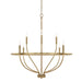 HomePlace by Capital Lighting Greyson 8 Light Chandelier, Aged Brass - 428581AD
