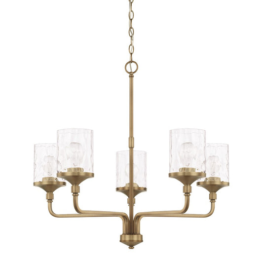 HomePlace by Capital Lighting Colton 5 Light Chandelier, Brass - 428851AD-451