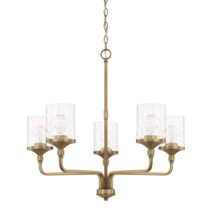 HomePlace by Capital Lighting Colton 5 Light Chandelier, Brass - 428851AD-451