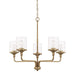 HomePlace by Capital Lighting Colton 5 Light Chandelier, Brass - 428851AD-451