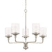 HomePlace by Capital Lighting Colton 5 Light Chandelier, Nickel - 428851BN-451