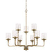 HomePlace by Capital Lighting Colton 9 Light Chandelier, Brass - 428891AD-451
