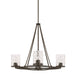 HomePlace by Capital Lighting Collier 4 Light Chandelier, Brown - 428941UB-452