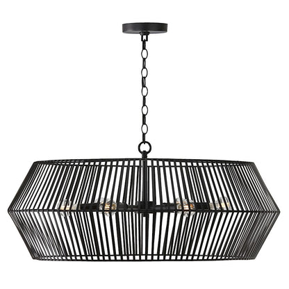 Capital Lighting Kaiya 6 Light Chandelier, Black - 430361MB