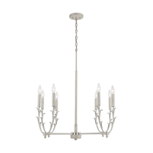 8 Light Chandelier, Winter White