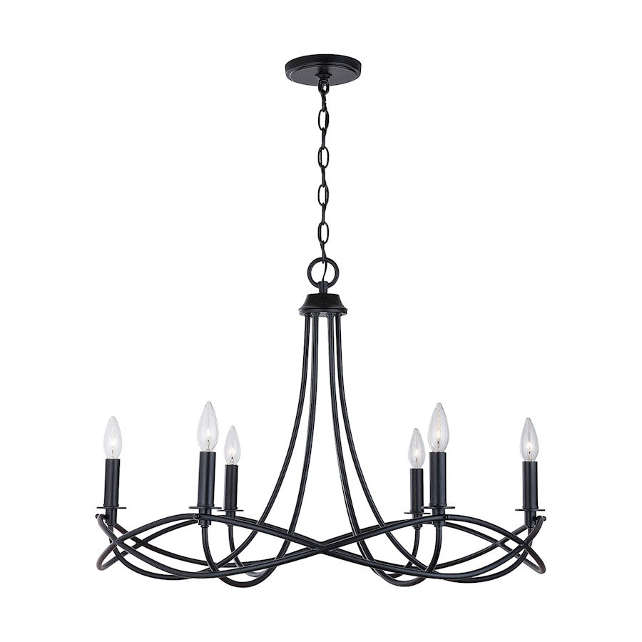 Sonnet Chandelier, Matte Black