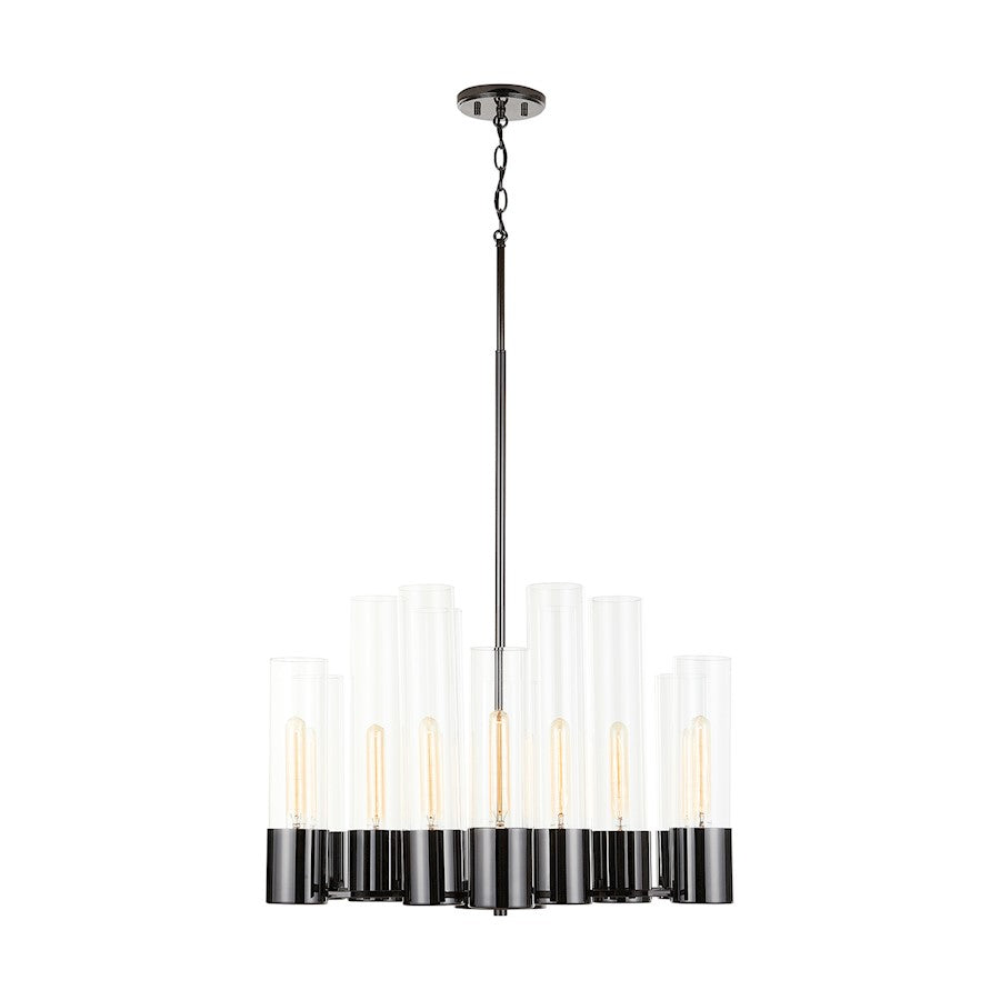 Logan Chandelier, Black Chrome