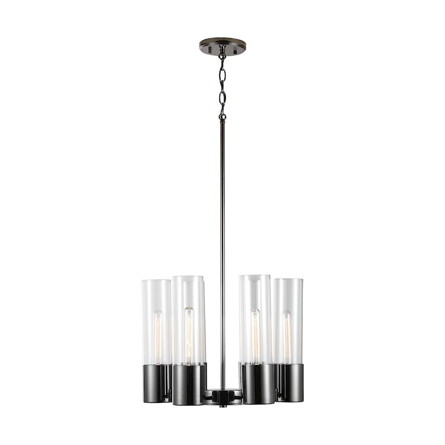 Logan Chandelier, Black Chrome