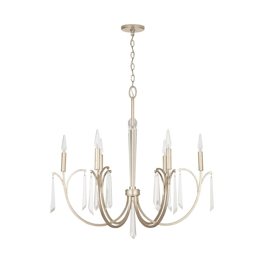 Capital Lighting Gwyneth 6-Light Chandelier, Winter Gold - 437061WG