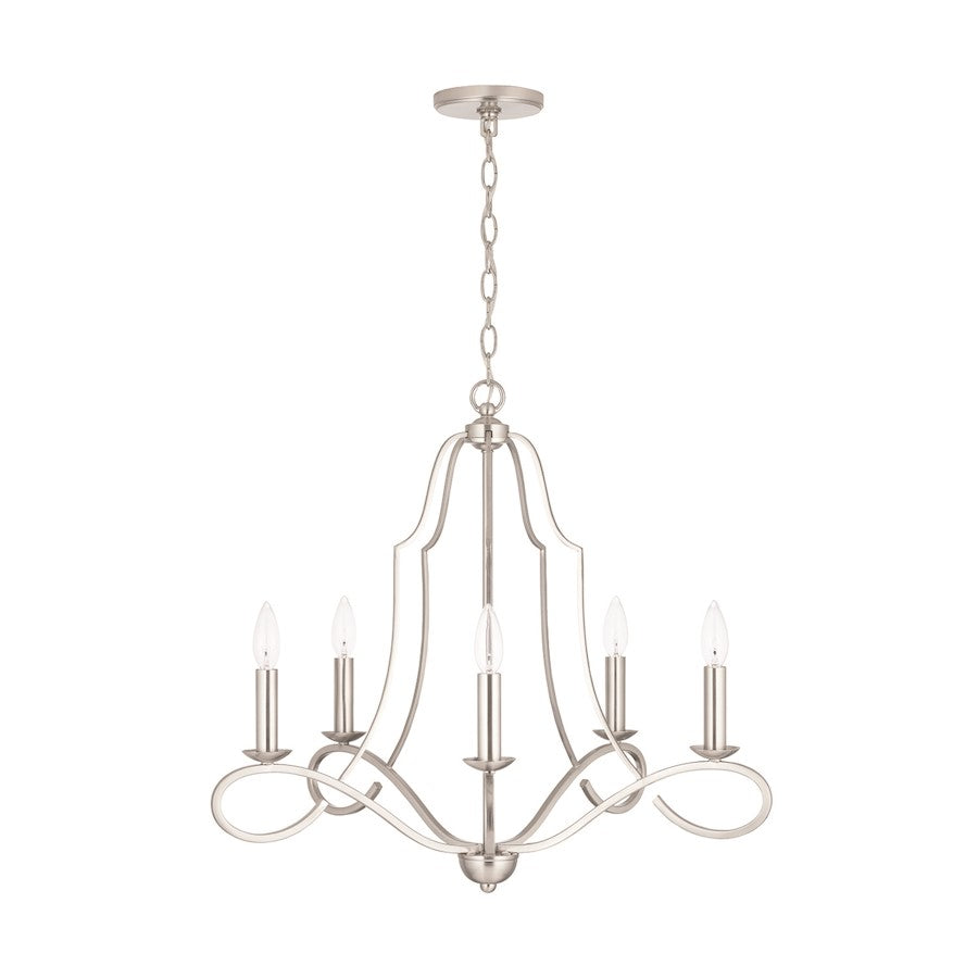 Capital Lighting Cameron 5-Light Chandelier, Brushed Nickel - 439551BN