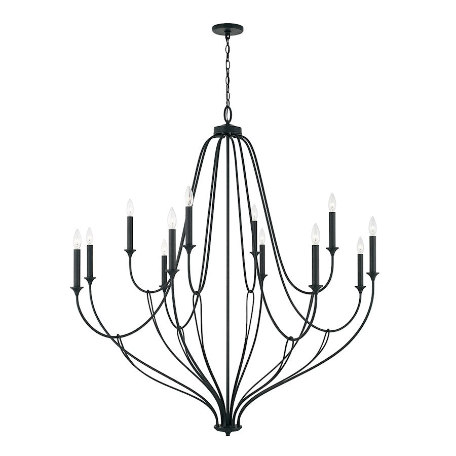 Bentley Chandelier in Black Iron