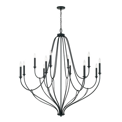 Bentley Chandelier in Black Iron