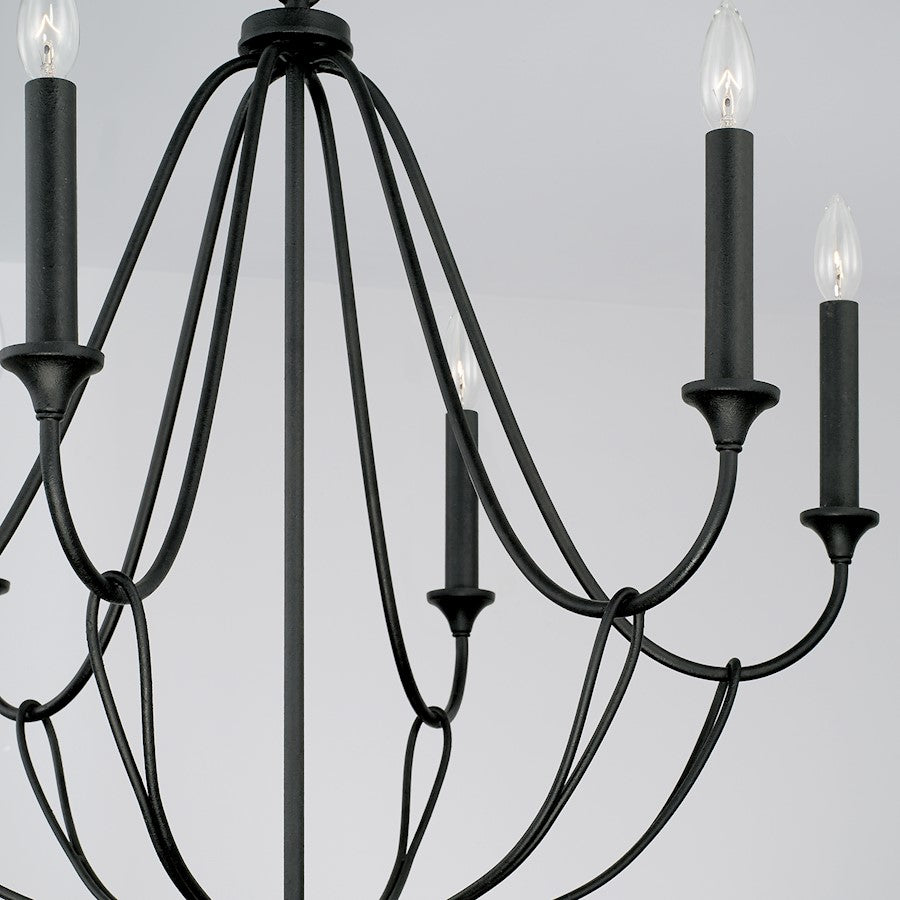 Bentley Chandelier in Black Iron