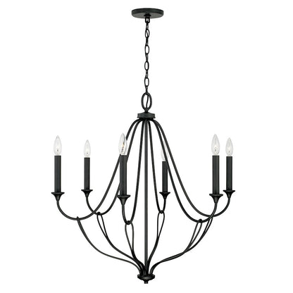 Bentley Chandelier in Black Iron