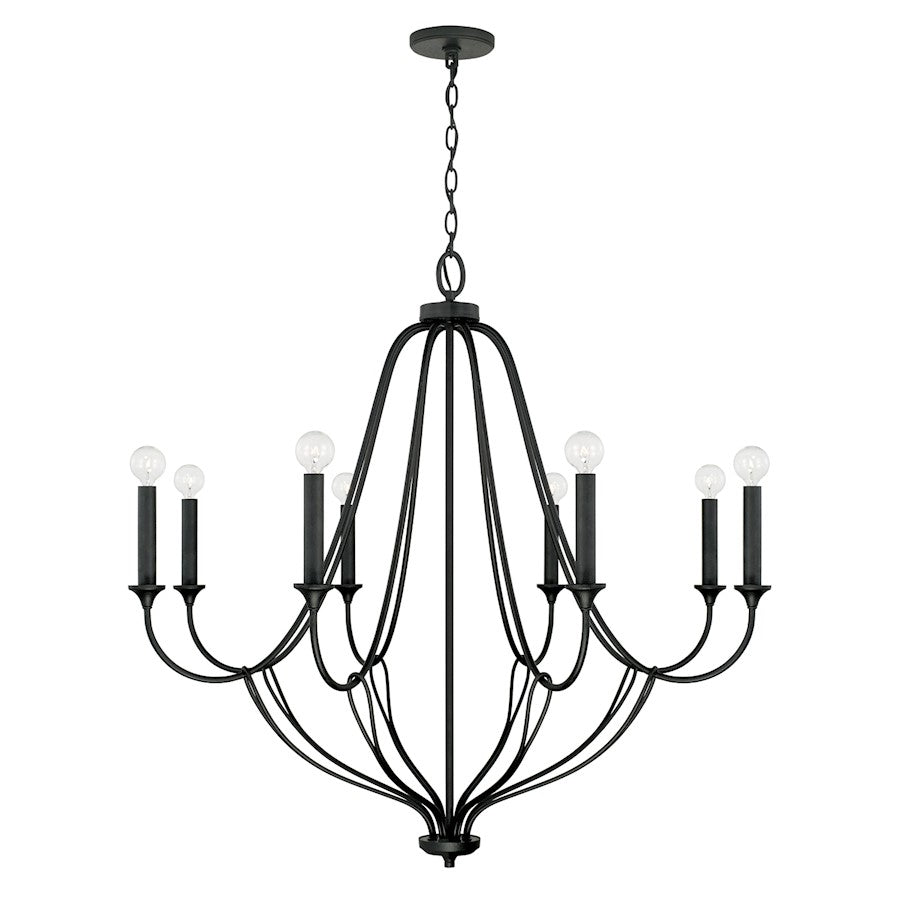 Capital Lighting Bentley 8 Light Chandelier in Black Iron - 441681BI