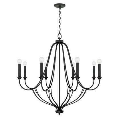 Capital Lighting Bentley 8 Light Chandelier in Black Iron - 441681BI