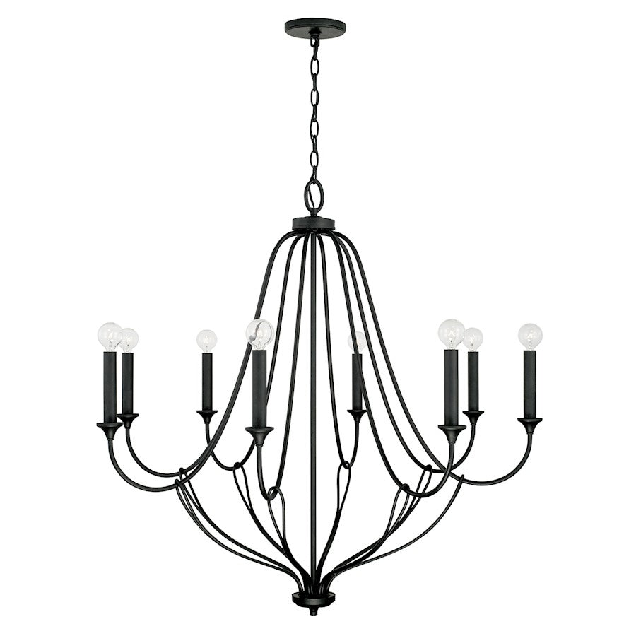 Bentley Chandelier in Black Iron