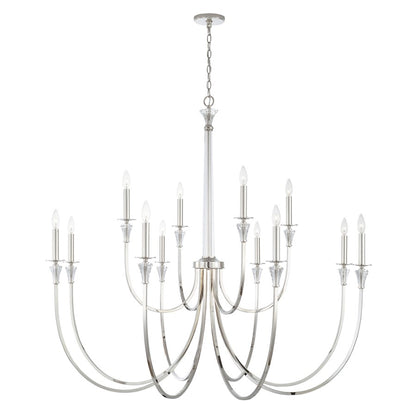 Capital Lighting Laurent 12 Light Chandelier in Polished Nickel - 441801PN