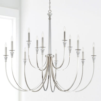 Laurent Chandelier in Polished Nickel