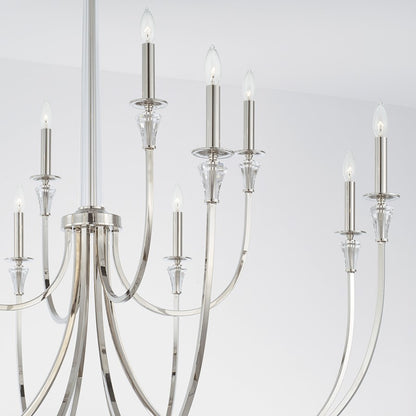 Laurent Chandelier in Polished Nickel