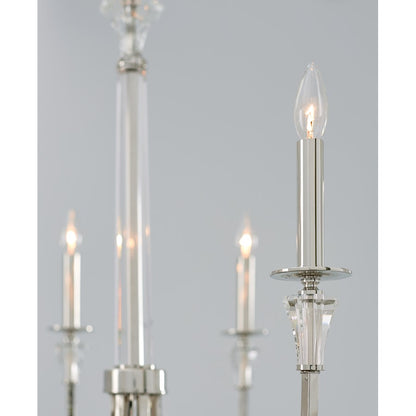 Laurent Chandelier in Polished Nickel