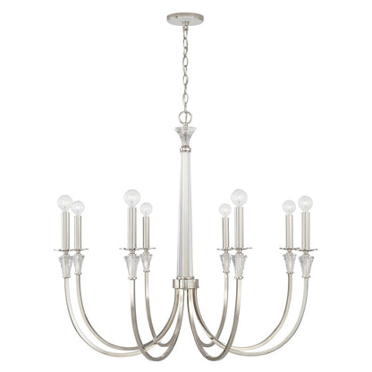 Capital Lighting Laurent 8 Light Chandelier in Polished Nickel - 441881PN