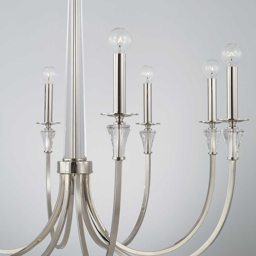 Laurent Chandelier in Polished Nickel