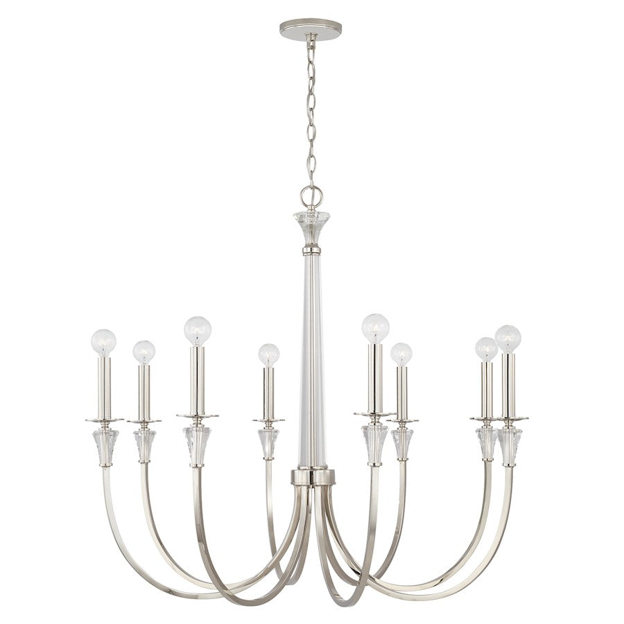 Laurent Chandelier in Polished Nickel