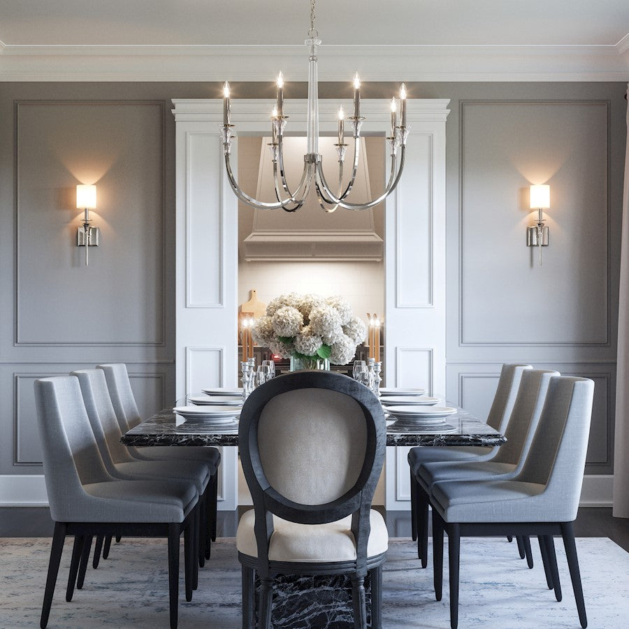 Laurent Chandelier in Polished Nickel