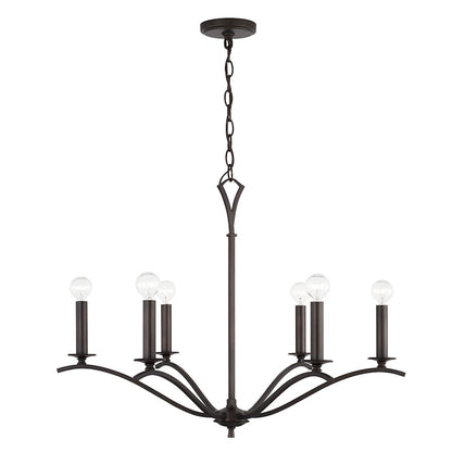 Capital Lighting Jaymes 6 Light Chandelier in Old Bronze - 442861OB