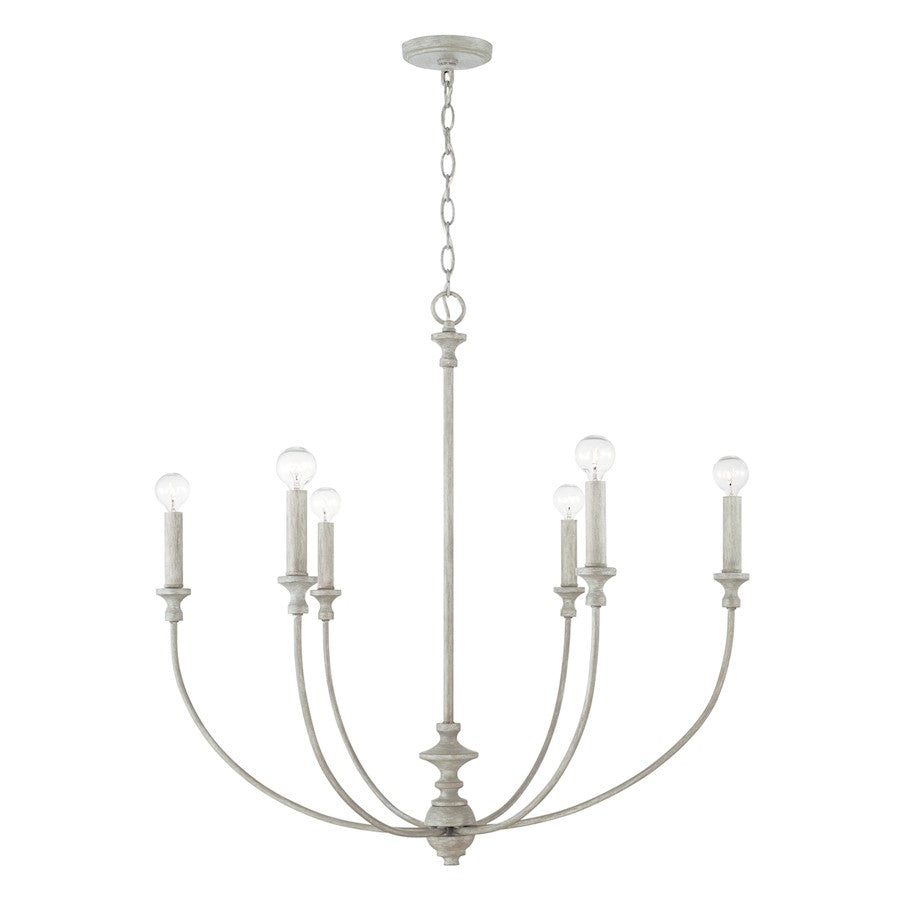 Capital Lighting Penelope 6 Light Chandelier in Painted Grey - 443061PY