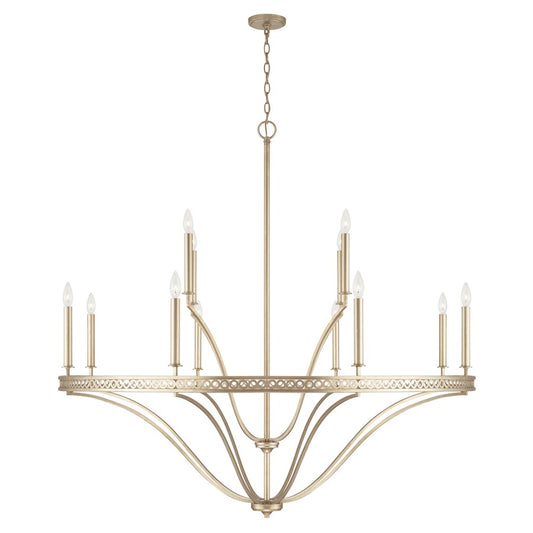 Capital Lighting Isabella 12 Light Chandelier in Winter Gold - 443101WG