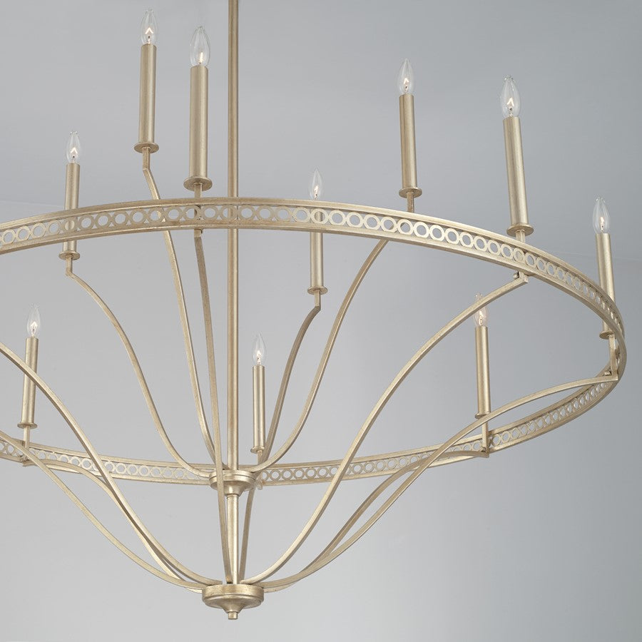 12 Light Chandelier in Winter Gold