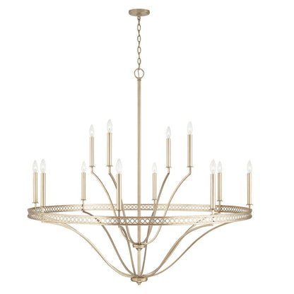 12 Light Chandelier in Winter Gold