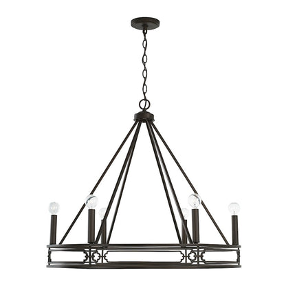 Capital Lighting Merrick 6 Light Chandelier in Old Bronze - 443461OB