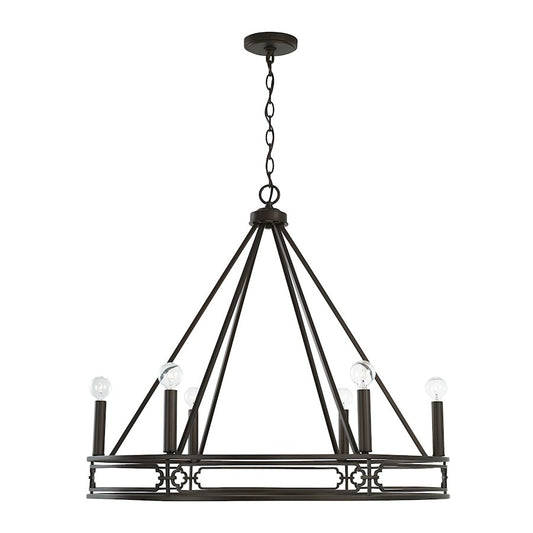 Capital Lighting Merrick 6 Light Chandelier in Old Bronze - 443461OB