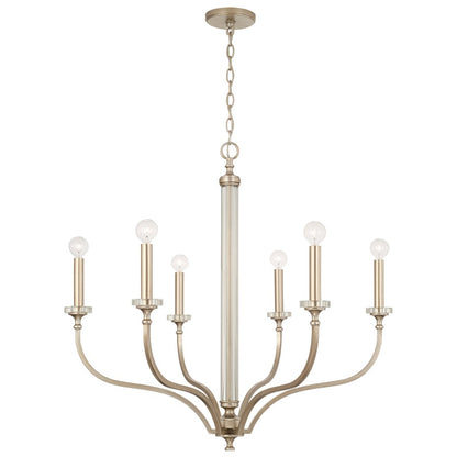 Capital Lighting Breigh 6 Light Chandelier, Brushed Champagne - 444861BS