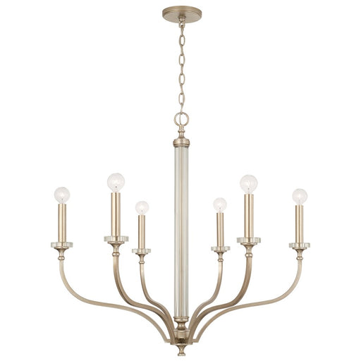 Capital Lighting Breigh 6 Light Chandelier, Brushed Champagne - 444861BS