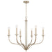 Capital Lighting Breigh 6 Light Chandelier, Brushed Champagne - 444861BS
