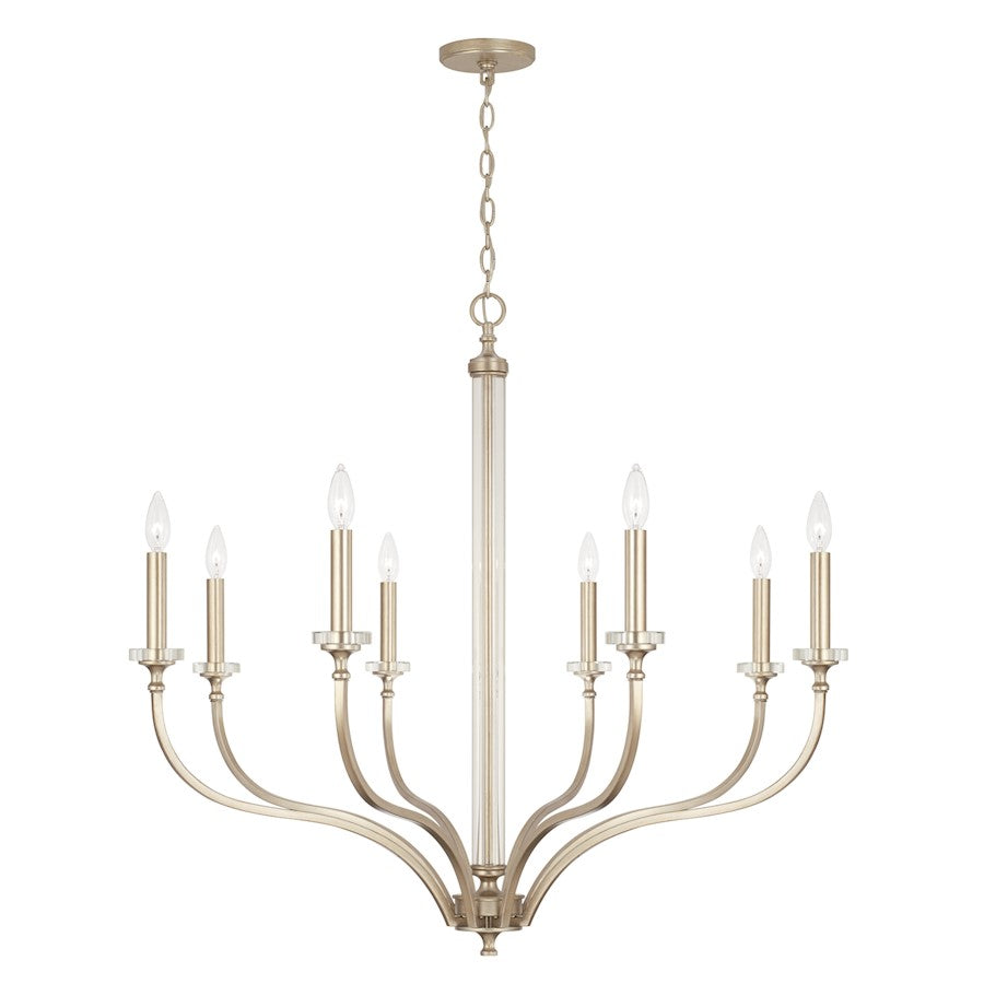 Capital Lighting Breigh 8 Light Chandelier, Brushed Champagne - 444881BS