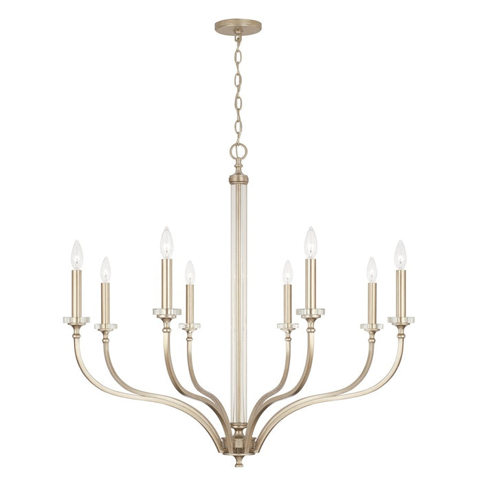 Capital Lighting Breigh 8 Light Chandelier, Brushed Champagne - 444881BS
