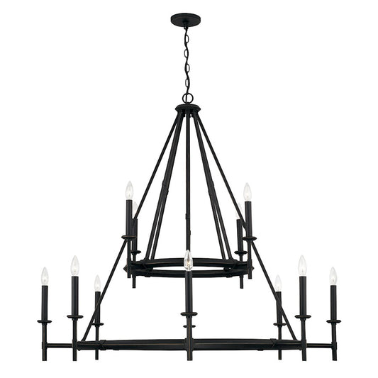 Capital Lighting Ogden 12 Light Chandelier, Brushed Black Iron - 445201IH