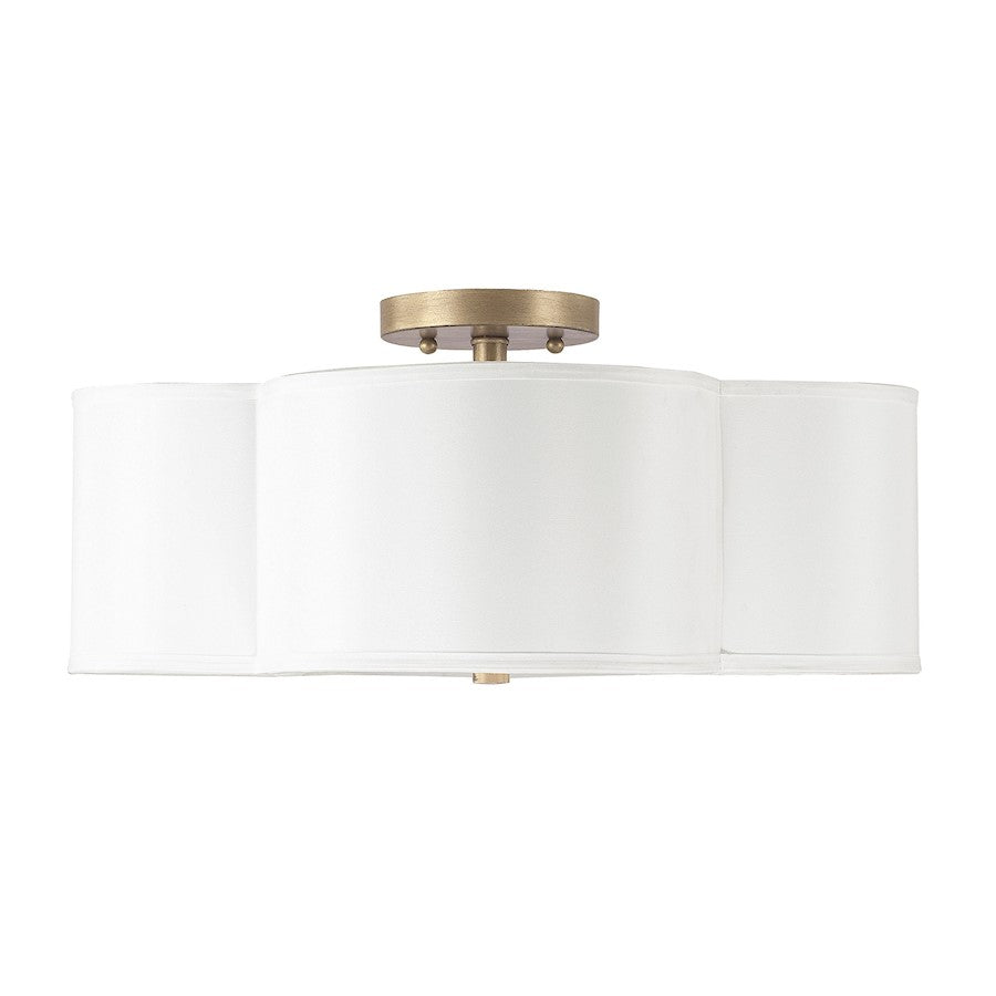 Capital Lighting Quinn 4 Light Semi-Flush, Brushed Gold