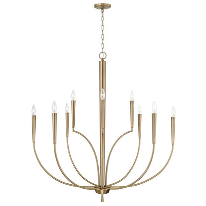 Capital Lighting Holden 10 Light Chandelier, Aged Brass - 445901AD