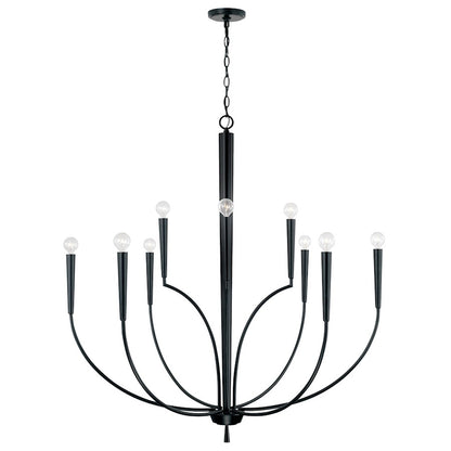 Capital Lighting Holden 10 Light Chandelier, Matte Black - 445901MB