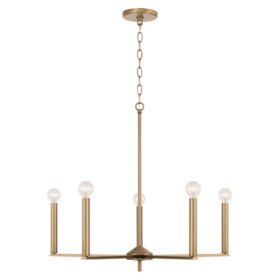 HomePlace Lighting Portman 5 Light Chandelier, Brass - 448651AD