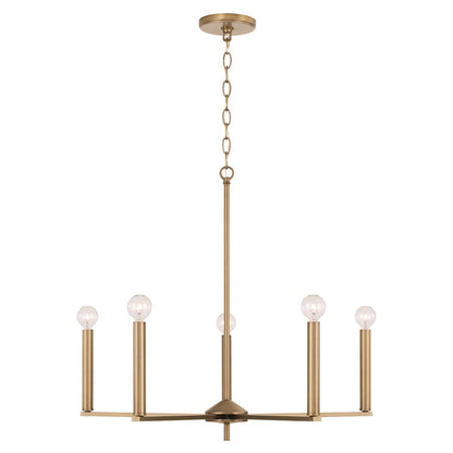 HomePlace Lighting Portman 5 Light Chandelier, Brass - 448651AD